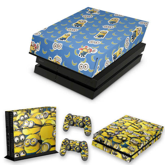KIT Capa Anti Poeira e Skin Anti-Rage PS4 Fat - Minions