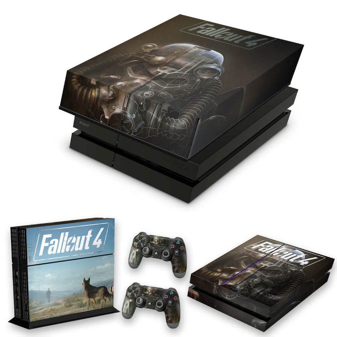 KIT Capa Anti Poeira e Skin Anti-Rage PS4 Fat - Fallout 4 - Pop Arte Skins
