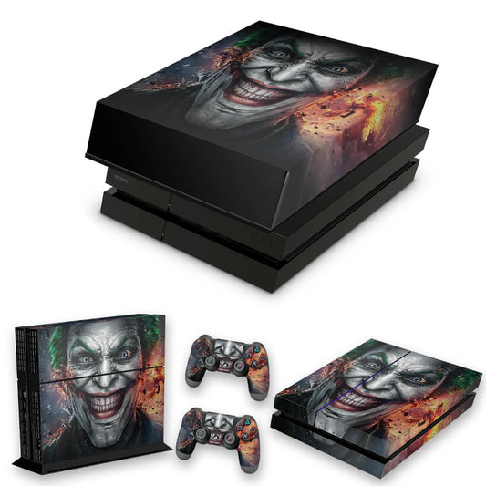 KIT Capa Anti Poeira e Skin Anti-Rage PS4 Fat - Coringa Joker