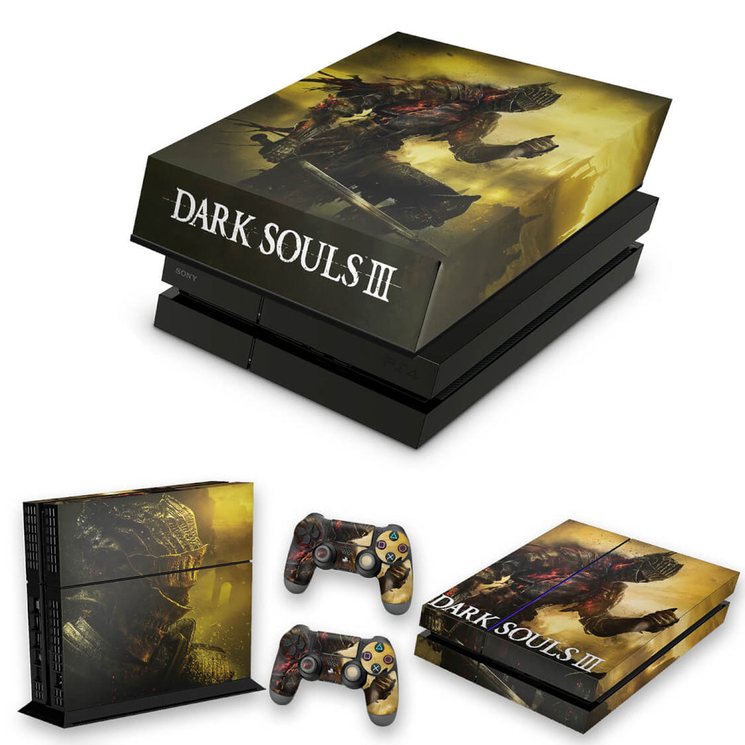 KIT Capa Anti Poeira e Skin Anti-Rage PS4 Fat - Dark Souls 3 - Pop Arte Skins