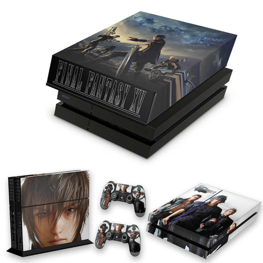KIT Capa Anti Poeira e Skin Anti-Rage PS4 Fat - Final Fantasy Xv #B