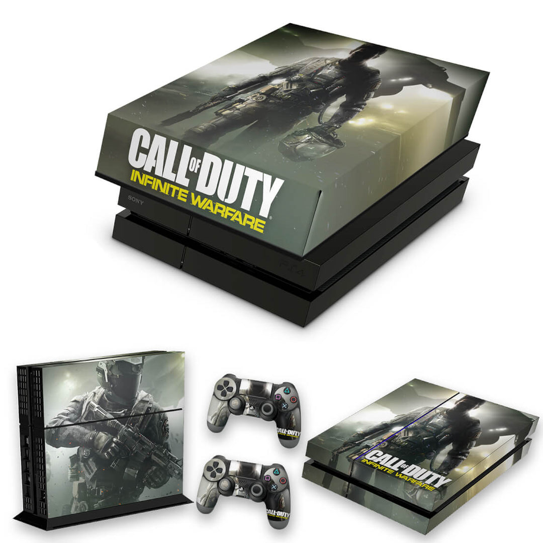 KIT Capa Anti Poeira e Skin Anti-Rage PS4 Fat - Call Of Duty: Infinite Warfare - Pop Arte Skins