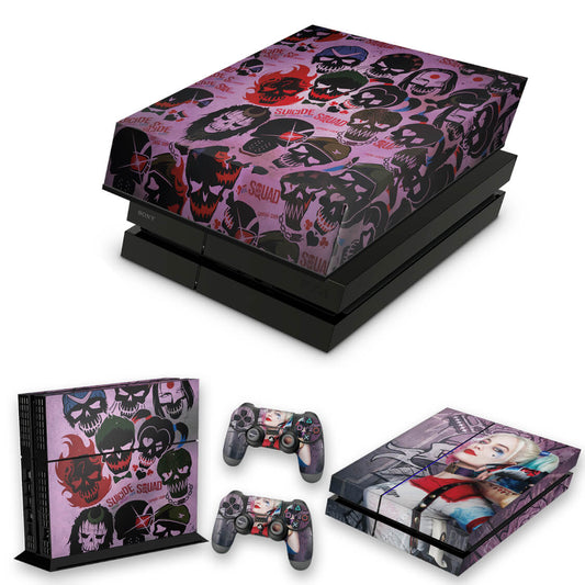 KIT Capa Anti Poeira e Skin Anti-Rage PS4 Fat - Esquadrão Suicida #C