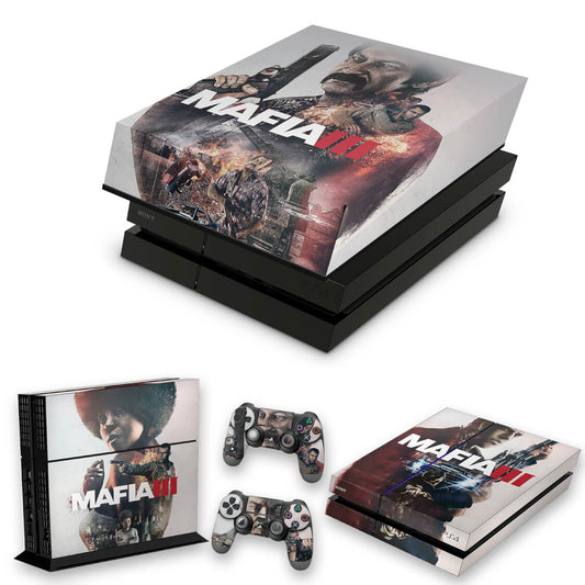 KIT Capa Anti Poeira e Skin Anti-Rage PS4 Fat - Mafia 3