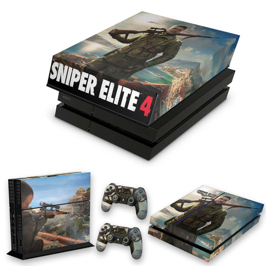 KIT Capa Anti Poeira e Skin Anti-Rage PS4 Fat - Sniper Elite 4