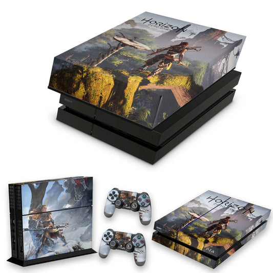 KIT Capa Anti Poeira e Skin Anti-Rage PS4 Fat - Horizon Zero Dawn