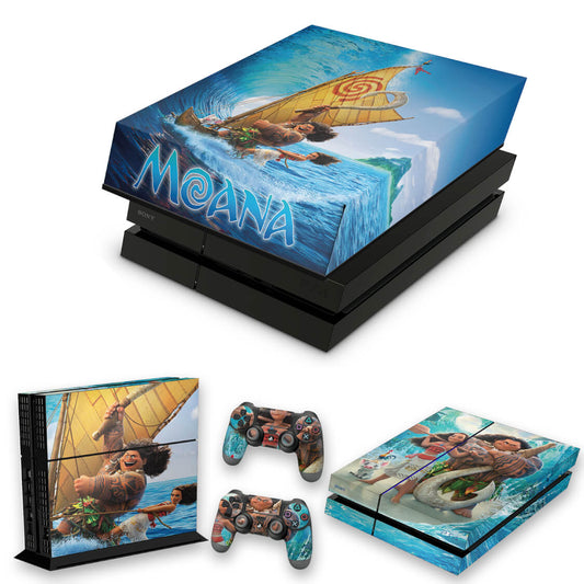 KIT Capa Anti Poeira e Skin Anti-Rage PS4 Fat - Moana