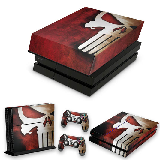 KIT Capa Anti Poeira e Skin Anti-Rage PS4 Fat - The Punisher Justiceiro
