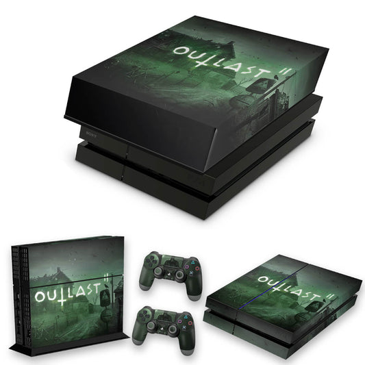 KIT Capa Anti Poeira e Skin Anti-Rage PS4 Fat - Outlast 2