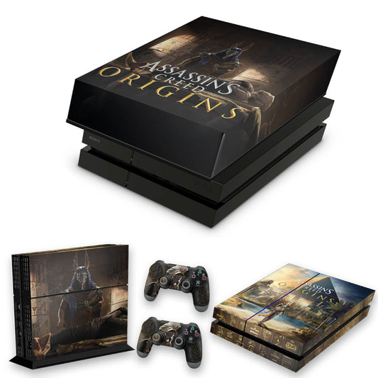 KIT Capa Anti Poeira e Skin Anti-Rage PS4 Fat - Assassins Creed Origins
