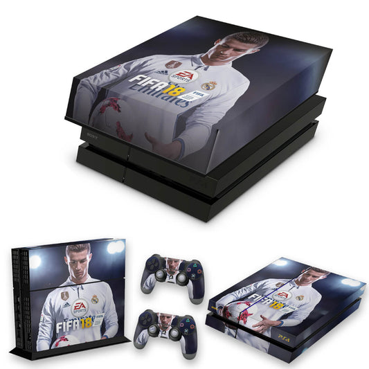 KIT Capa Anti Poeira e Skin Anti-Rage PS4 Fat - Fifa 18