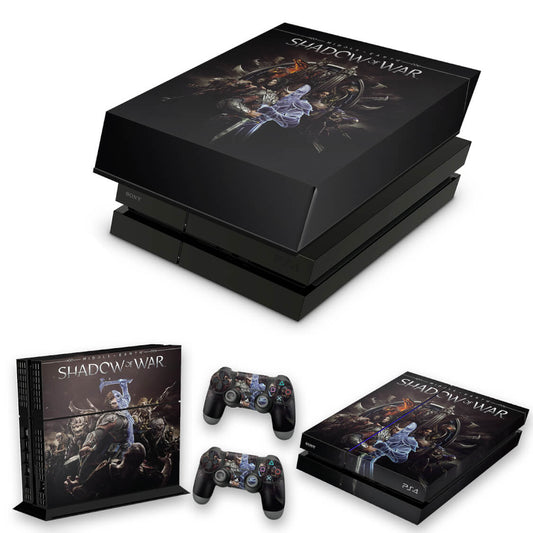 KIT Capa Anti Poeira e Skin Anti-Rage PS4 Fat - Shadow Of War