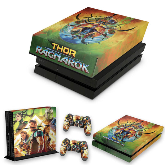 KIT Capa Anti Poeira e Skin Anti-Rage PS4 Fat - Thor Ragnarok