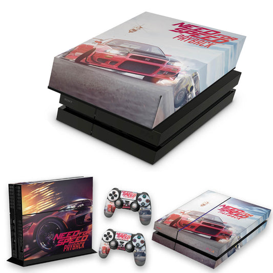 KIT Capa Anti Poeira e Skin Anti-Rage PS4 Fat - Need For Speed Payback