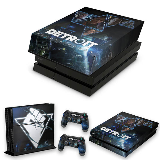 KIT Capa Anti Poeira e Skin Anti-Rage PS4 Fat - Detroit Become Human