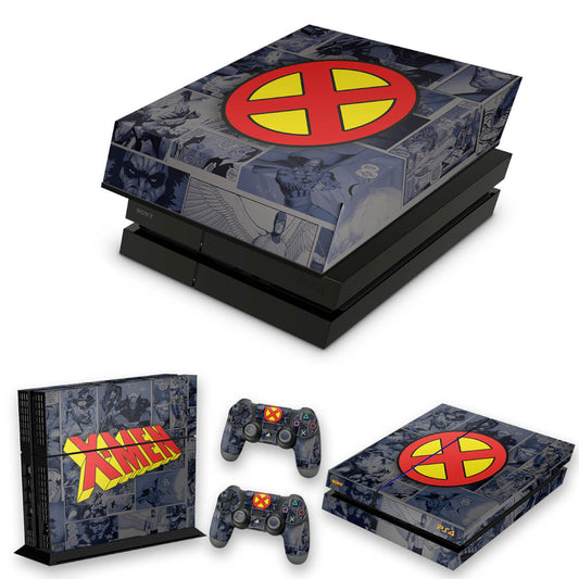 KIT Capa Anti Poeira e Skin Anti-Rage PS4 Fat - X-Men Comics