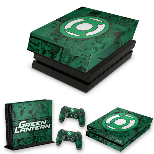 KIT Capa Anti Poeira e Skin Anti-Rage PS4 Fat - Lanterna Verde Comics