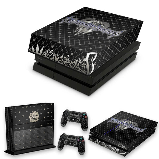 KIT Capa Anti Poeira e Skin Anti-Rage PS4 Fat - Kingdom Hearts 3 Iii