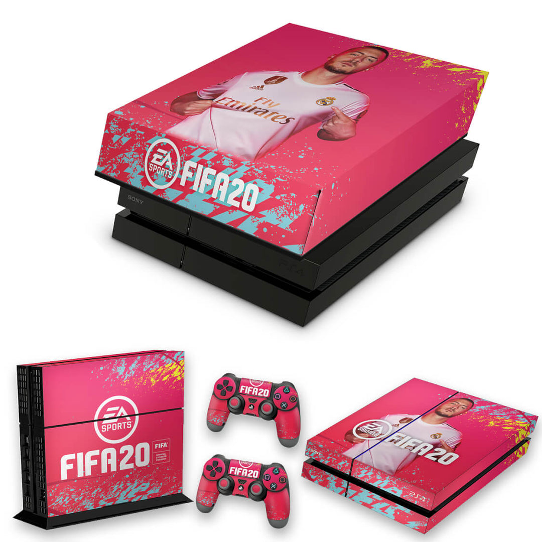 KIT Capa Anti Poeira e Skin Anti-Rage PS4 Fat - Fifa 20 - Pop Arte Skins