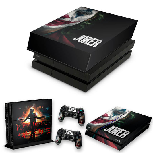 KIT Capa Anti Poeira e Skin Anti-Rage PS4 Fat - Joker Coringa Filme
