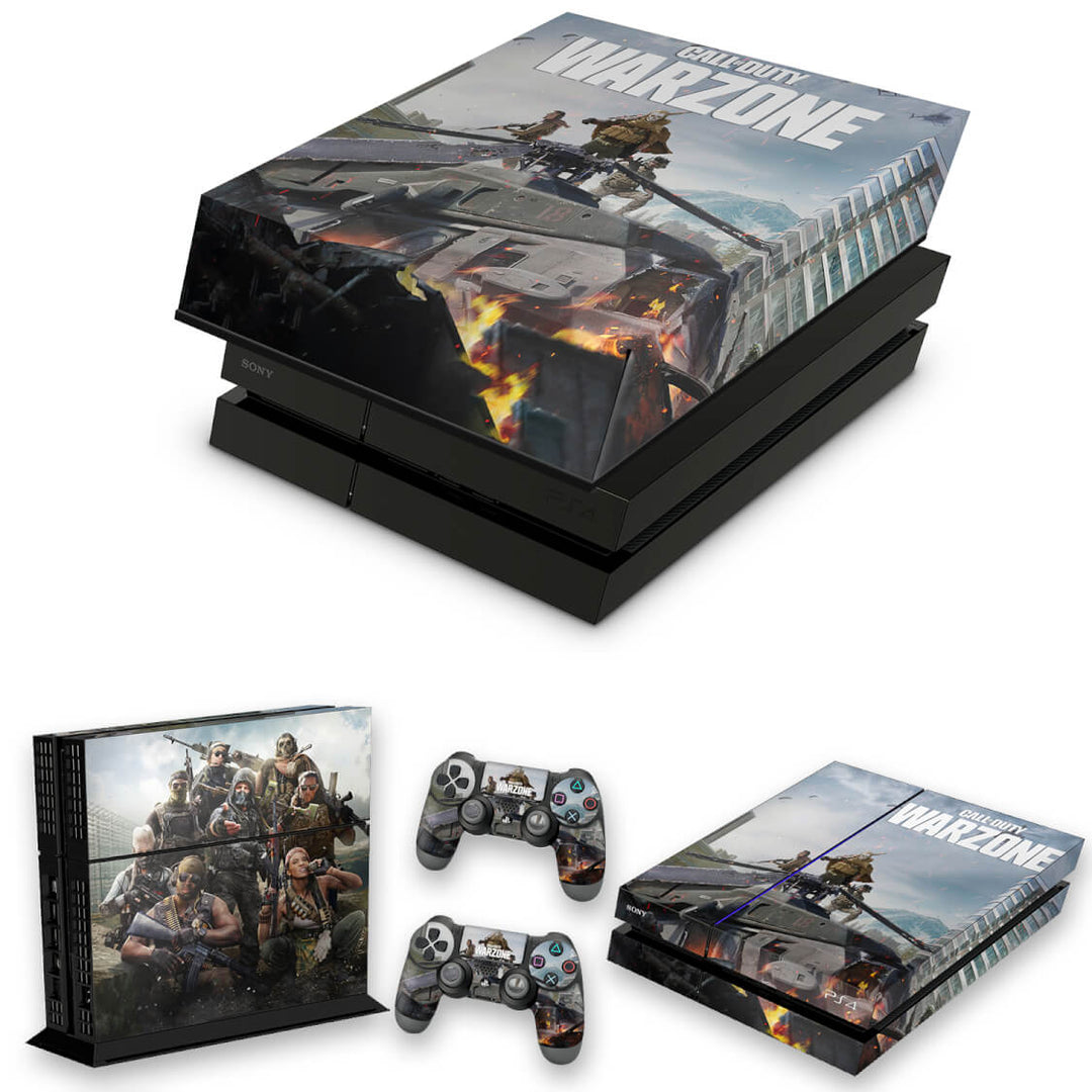 KIT Capa Anti Poeira e Skin Anti-Rage PS4 Fat - Call Of Duty Warzone - Pop Arte Skins