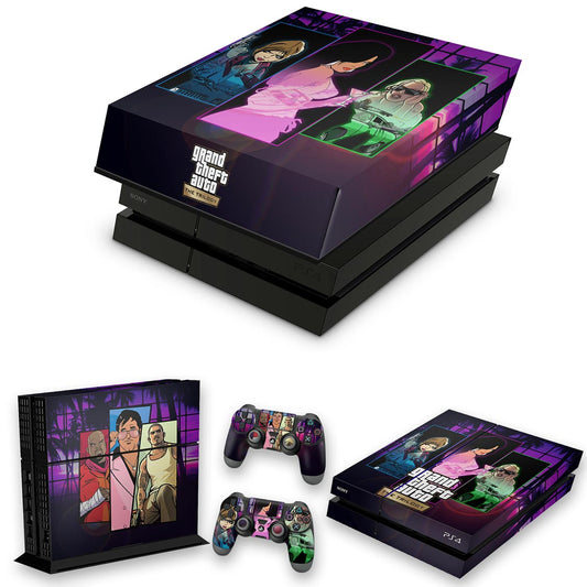KIT Capa Anti Poeira e Skin Anti-Rage PS4 Fat - GTA The Trilogy