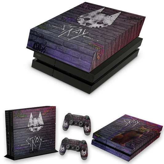 KIT Capa Anti Poeira e Skin Anti-Rage PS4 Fat - Stray
