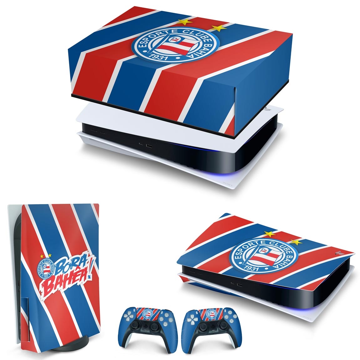 KIT Capa Anti Poeira e Skin Anti-Rage PS5 Fat Horizontal - Bahia B