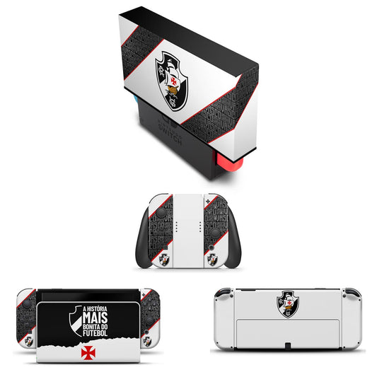 KIT Capa Anti Poeira e Skin Anti-Rage Nintendo Switch 1 Oled - Vasco A