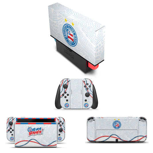 KIT Capa Anti Poeira e Skin Anti-Rage Nintendo Switch 1 Oled - Bahia A