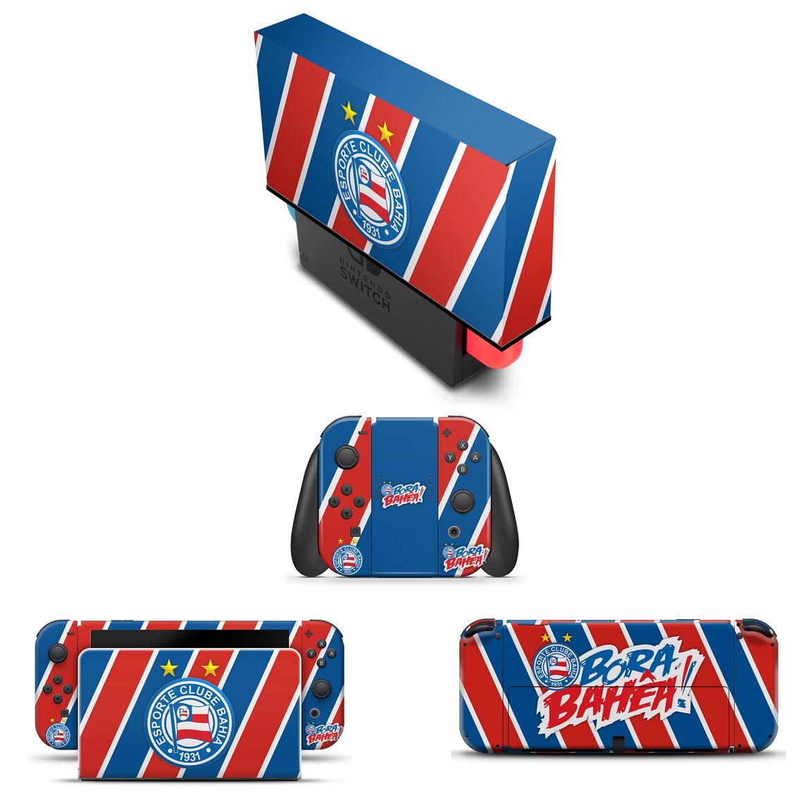 KIT Capa Anti Poeira e Skin Anti-Rage Nintendo Switch 1 Oled - Bahia B