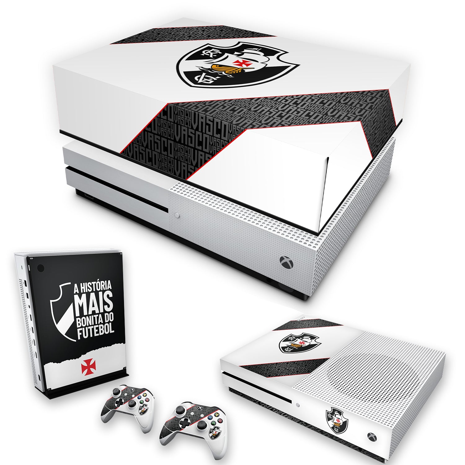 KIT Capa Anti Poeira e Skin Anti-Rage Xbox One S Slim - Vasco A