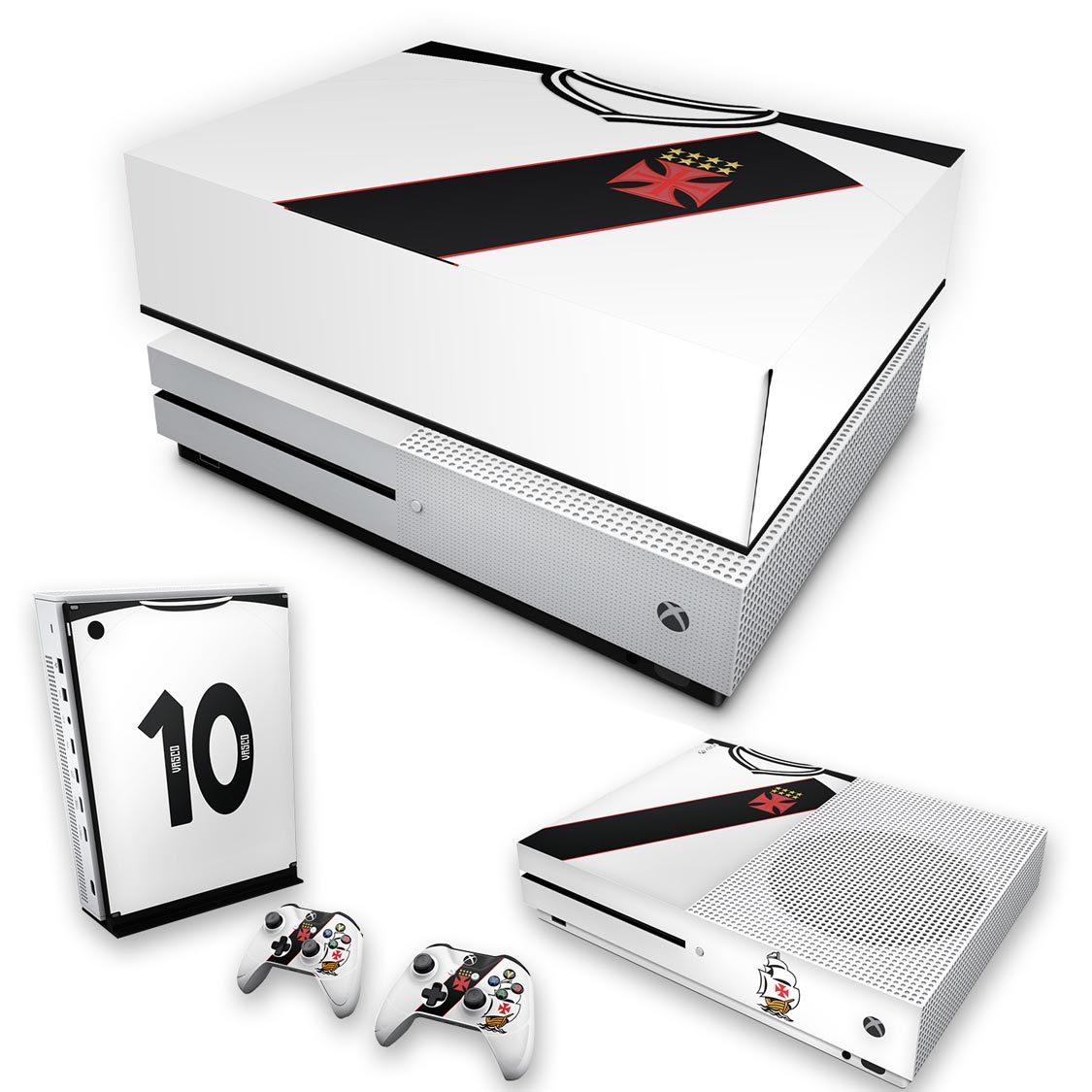 KIT Capa Anti Poeira e Skin Anti-Rage Xbox One S Slim - Vasco B