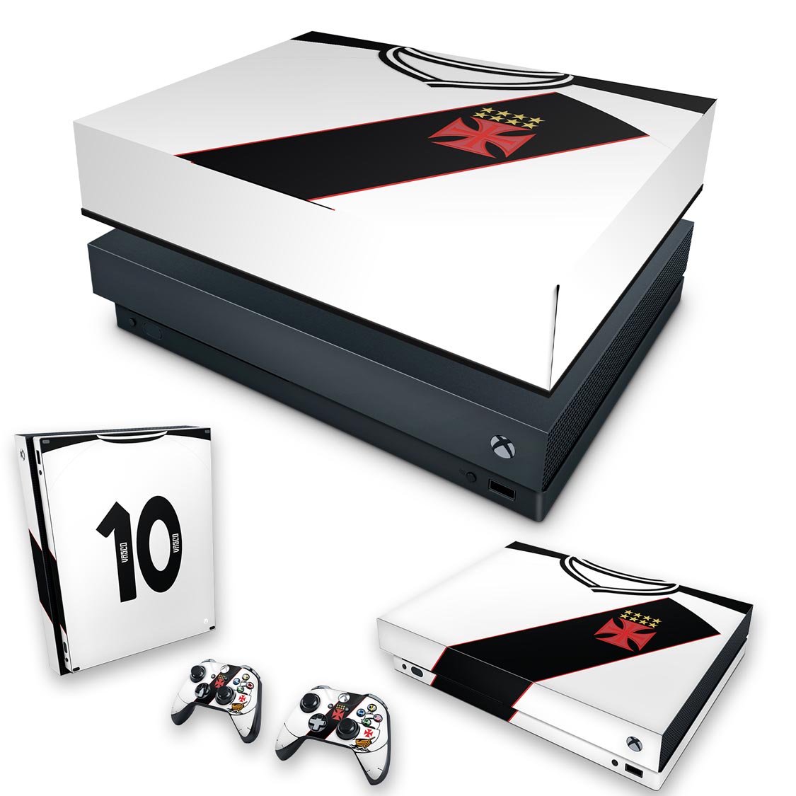 KIT Capa Anti Poeira e Skin Anti-Rage Xbox One X - Vasco B