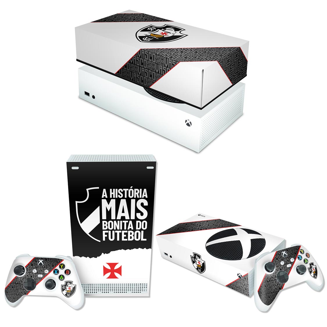 KIT Capa Anti Poeira e Skin Anti-Rage Xbox Series S Horizontal - Vasco A