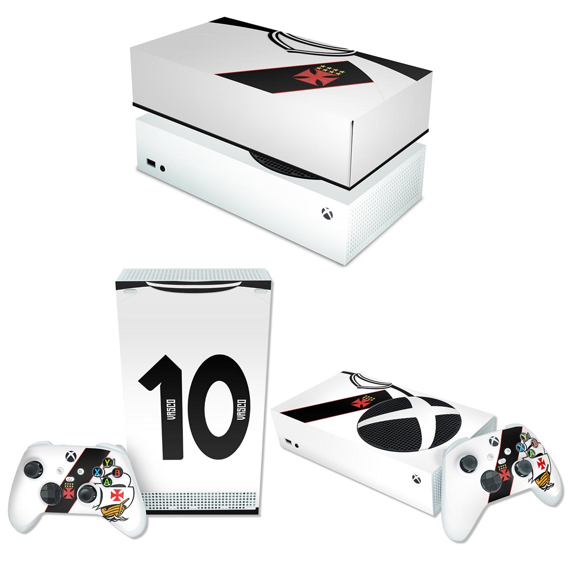 KIT Capa Anti Poeira e Skin Anti-Rage Xbox Series S Horizontal - Vasco B