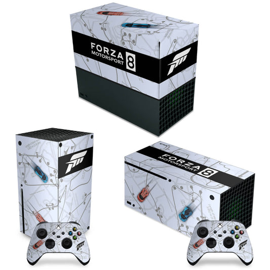 KIT Capa Anti Poeira e Skin Anti-Rage Xbox Series X Horizontal - Forza Motor Sport 8