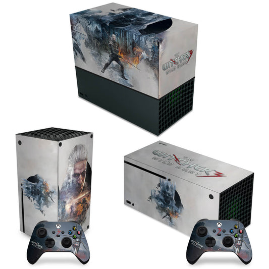 KIT Capa Anti Poeira e Skin Anti-Rage Xbox Series X Horizontal - The Witcher 3