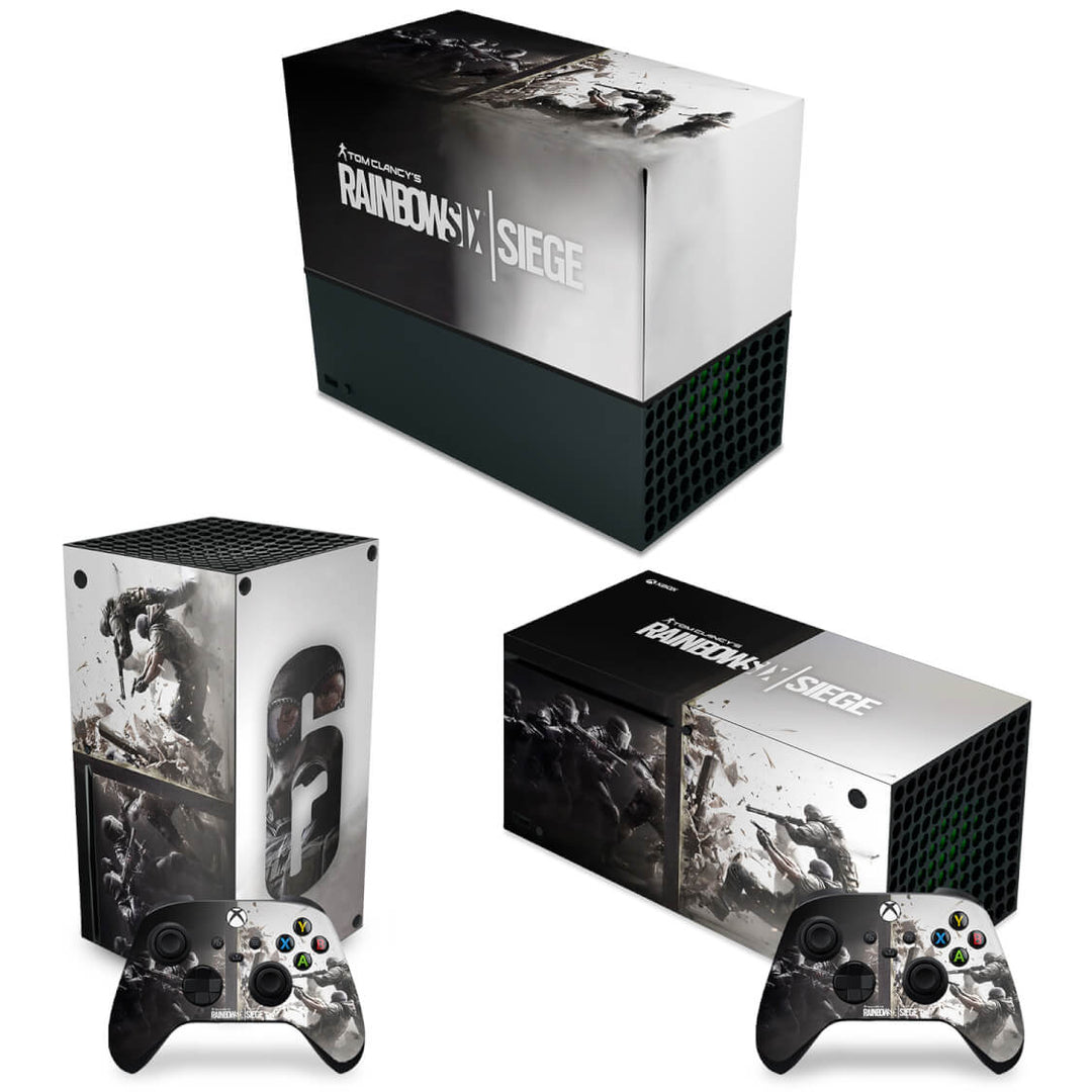 KIT Capa Anti Poeira e Skin Anti-Rage Xbox Series X Horizontal - Tom Clancy's Rainbow Six Siege - Pop Arte Skins