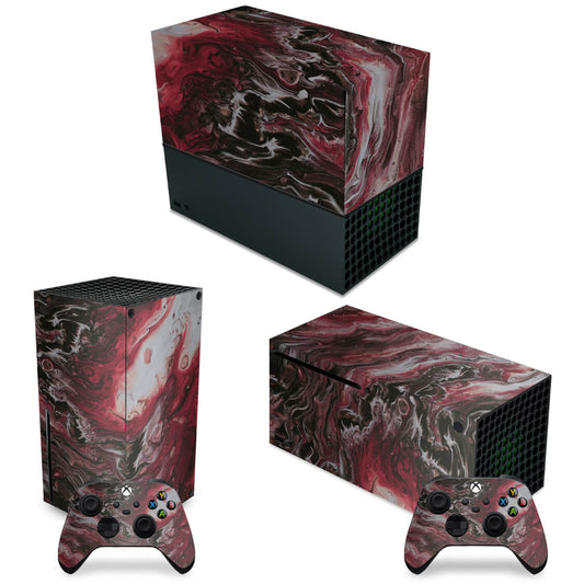 KIT Capa Anti Poeira e Skin Anti-Rage Xbox Series X Horizontal - Abstrato #104