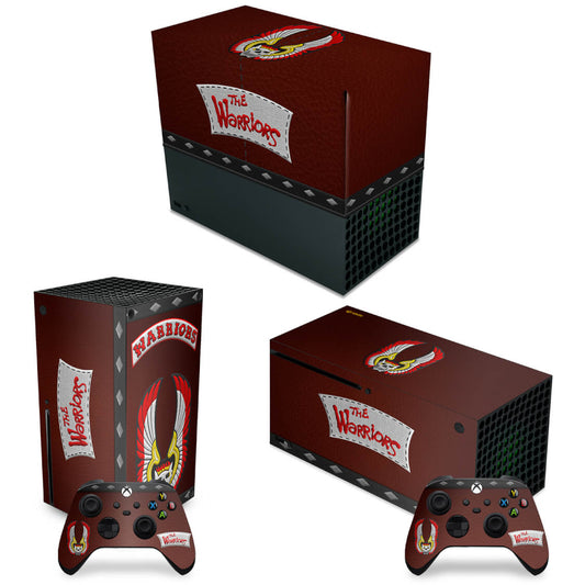 KIT Capa Anti Poeira e Skin Anti-Rage Xbox Series X Horizontal - The Warriors
