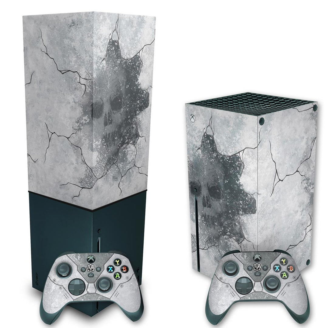 KIT Capa Anti Poeira e Skin Anti-Rage Xbox Series X Vertical - Gears 5 Bundle - Pop Arte Skins - foto 2