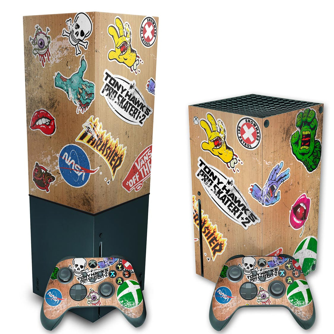 KIT Capa Anti Poeira e Skin Anti-Rage Xbox Series X Vertical - Tony Hawk's Pro Skater - Pop Arte Skins - foto 2