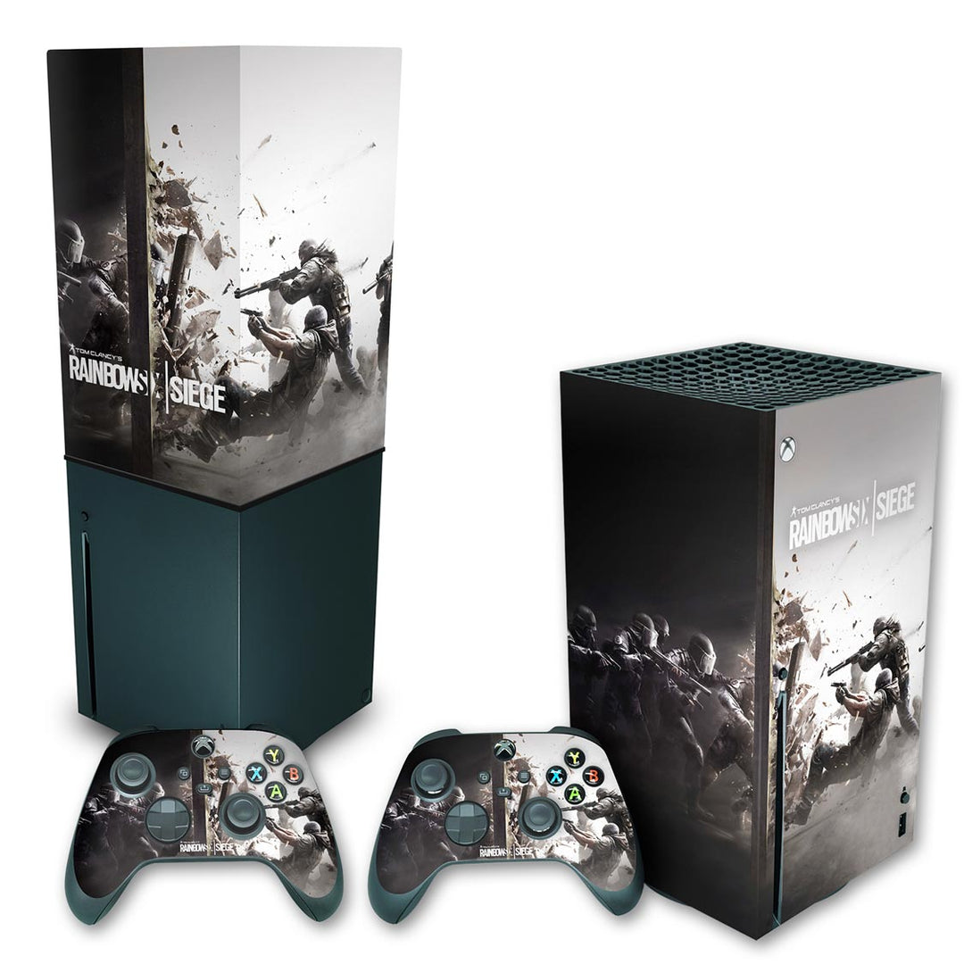 KIT Capa Anti Poeira e Skin Anti-Rage Xbox Series X Vertical - Tom Clancy's Rainbow Six Siege - Pop Arte Skins