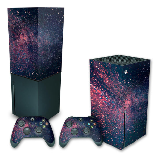 KIT Capa Anti Poeira e Skin Anti-Rage Xbox Series X Vertical - Abstrato #97