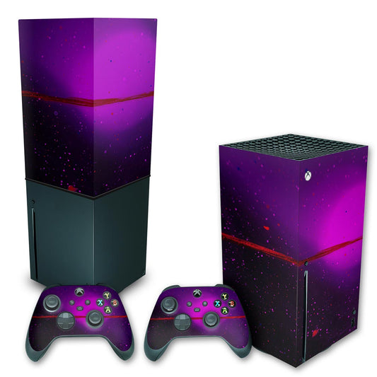 KIT Capa Anti Poeira e Skin Anti-Rage Xbox Series X Vertical - Abstrato #102