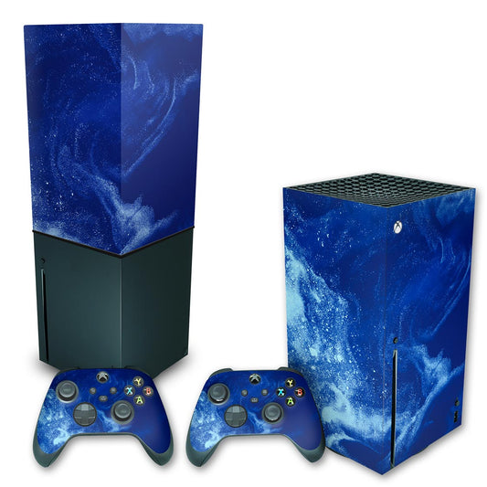 KIT Capa Anti Poeira e Skin Anti-Rage Xbox Series X Vertical - Abstrato #106