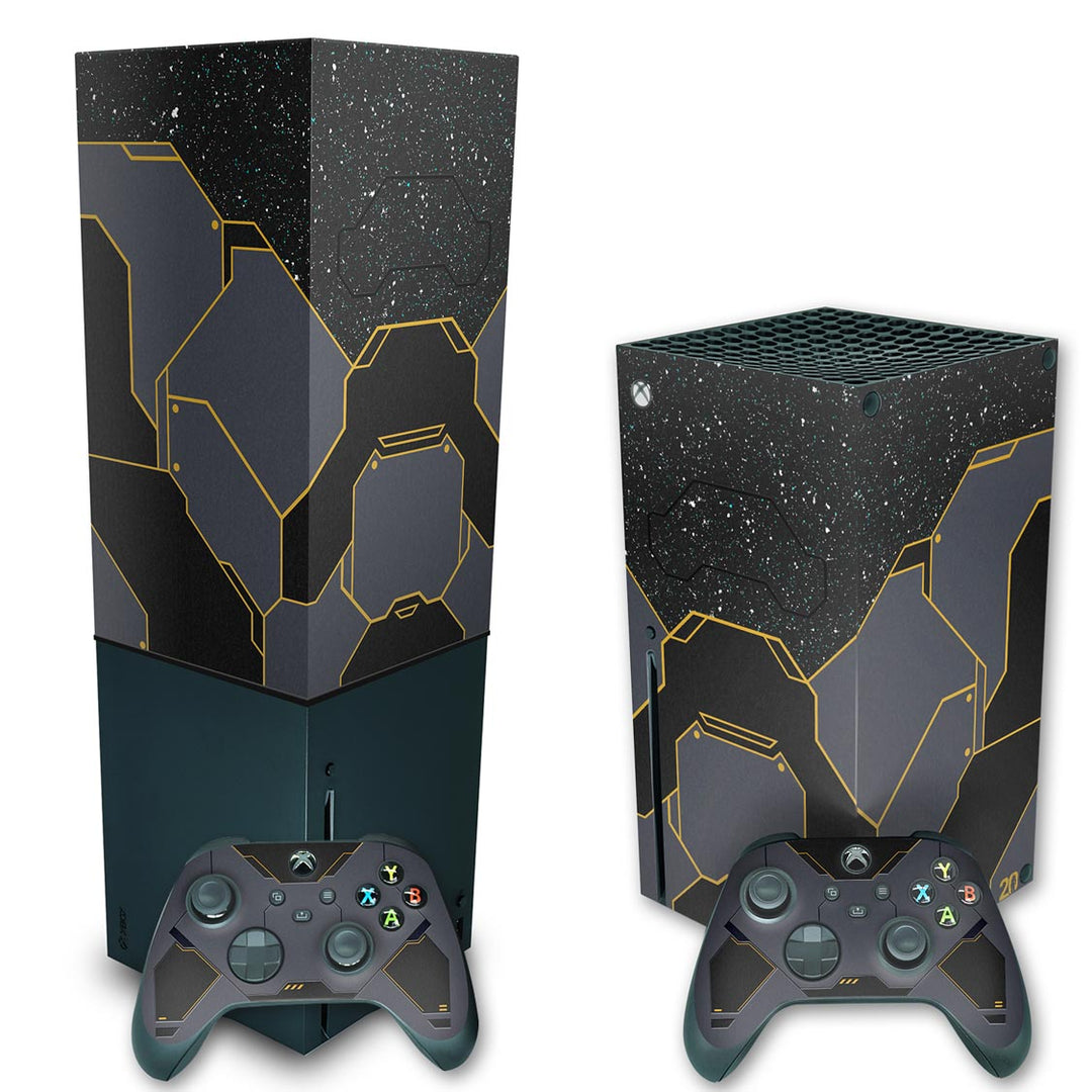 KIT Capa Anti Poeira e Skin Anti-Rage Xbox Series X Vertical - Halo Infinite Bundle - Pop Arte Skins - foto 2