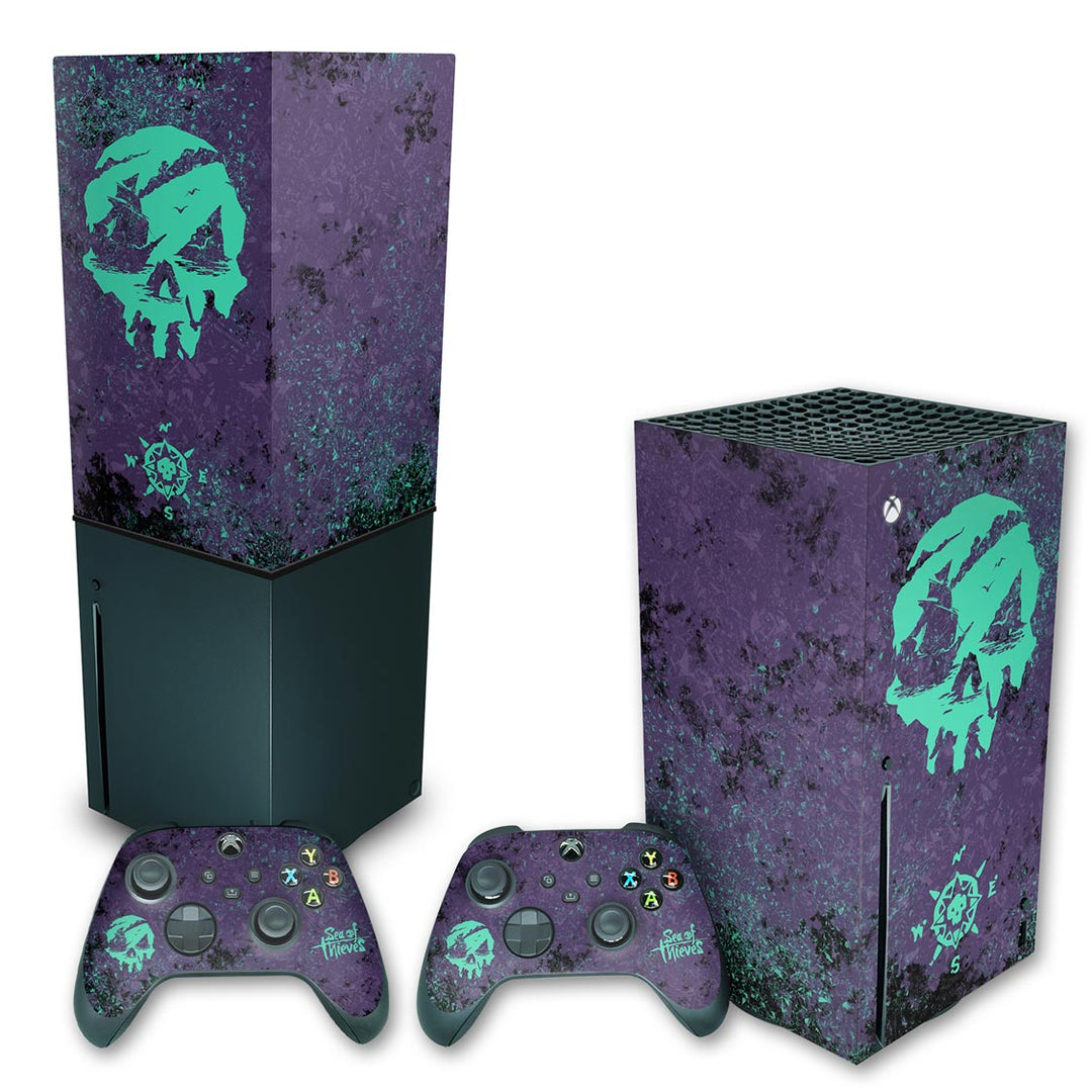 KIT Capa Anti Poeira e Skin Anti-Rage Xbox Series X Vertical - Sea Of Thieves Bundle - Pop Arte Skins
