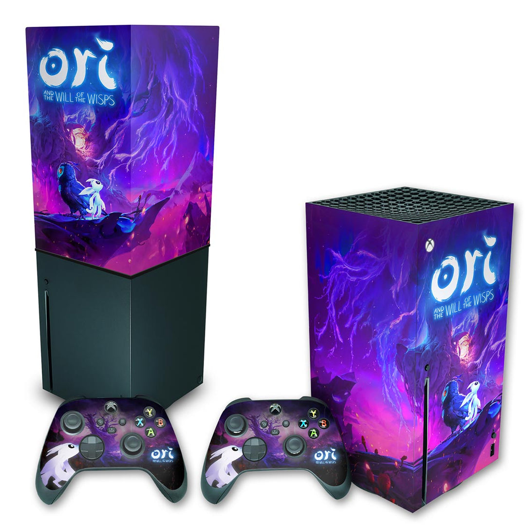 KIT Capa Anti Poeira e Skin Anti-Rage Xbox Series X Vertical - Ori and the Will of the Wisps - Pop Arte Skins